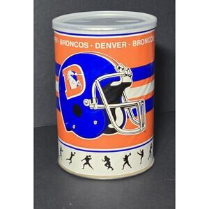 *RARE* 1980s Vintage Denver Broncos NFL Officially Licensed Product Snack Tin